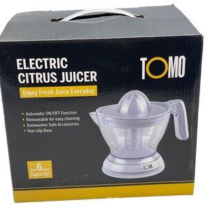 electric citrus juicer timo white 6 cups capacity dishwasher safe READ NEW